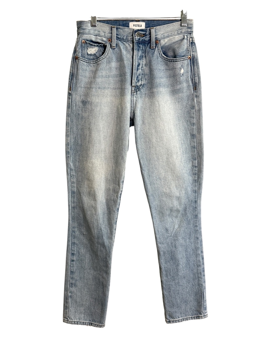 Pistola Light Blue Faded Straight-Leg Jeans